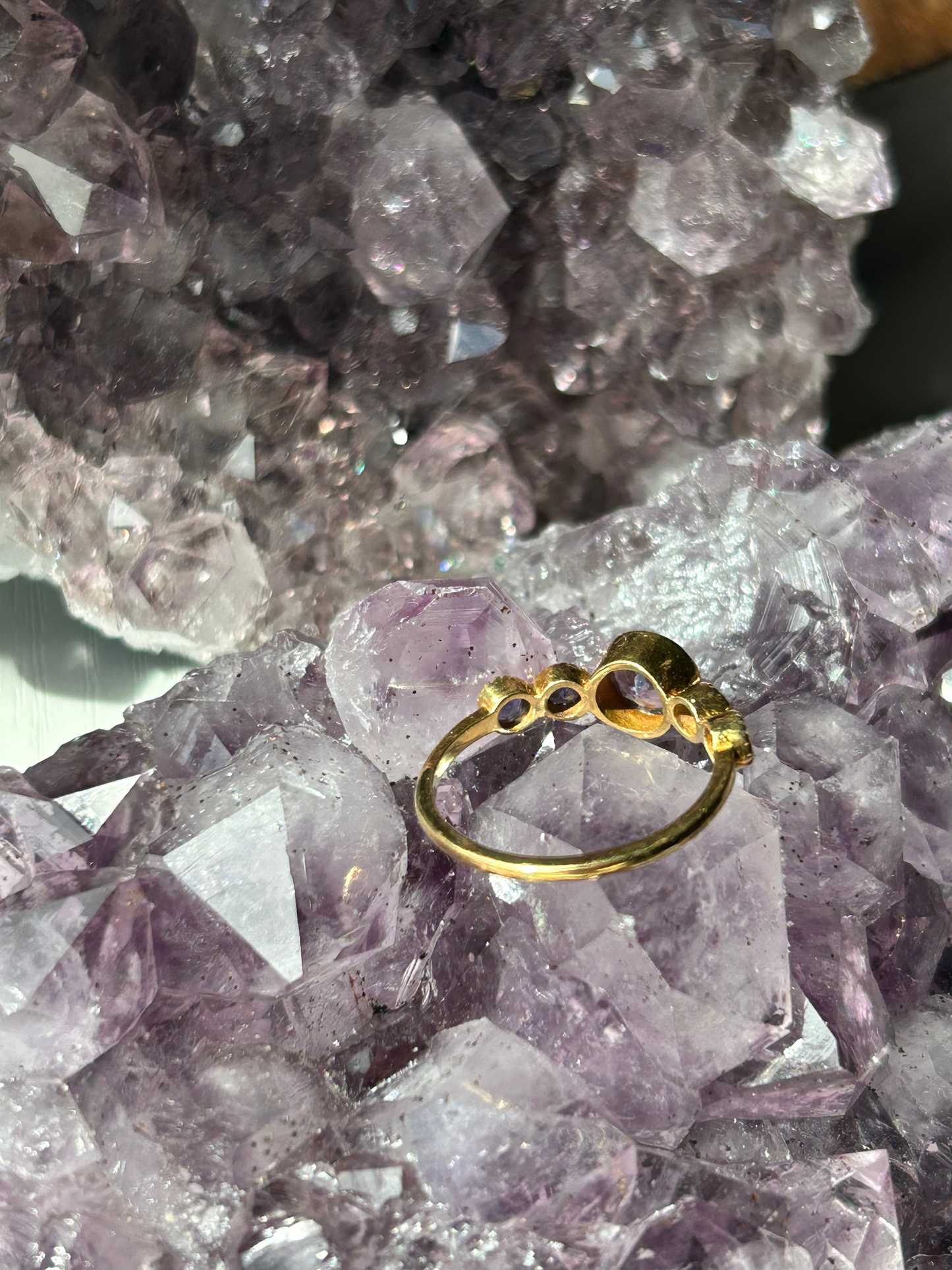 Amethyst + Iolite Ring | Size 8