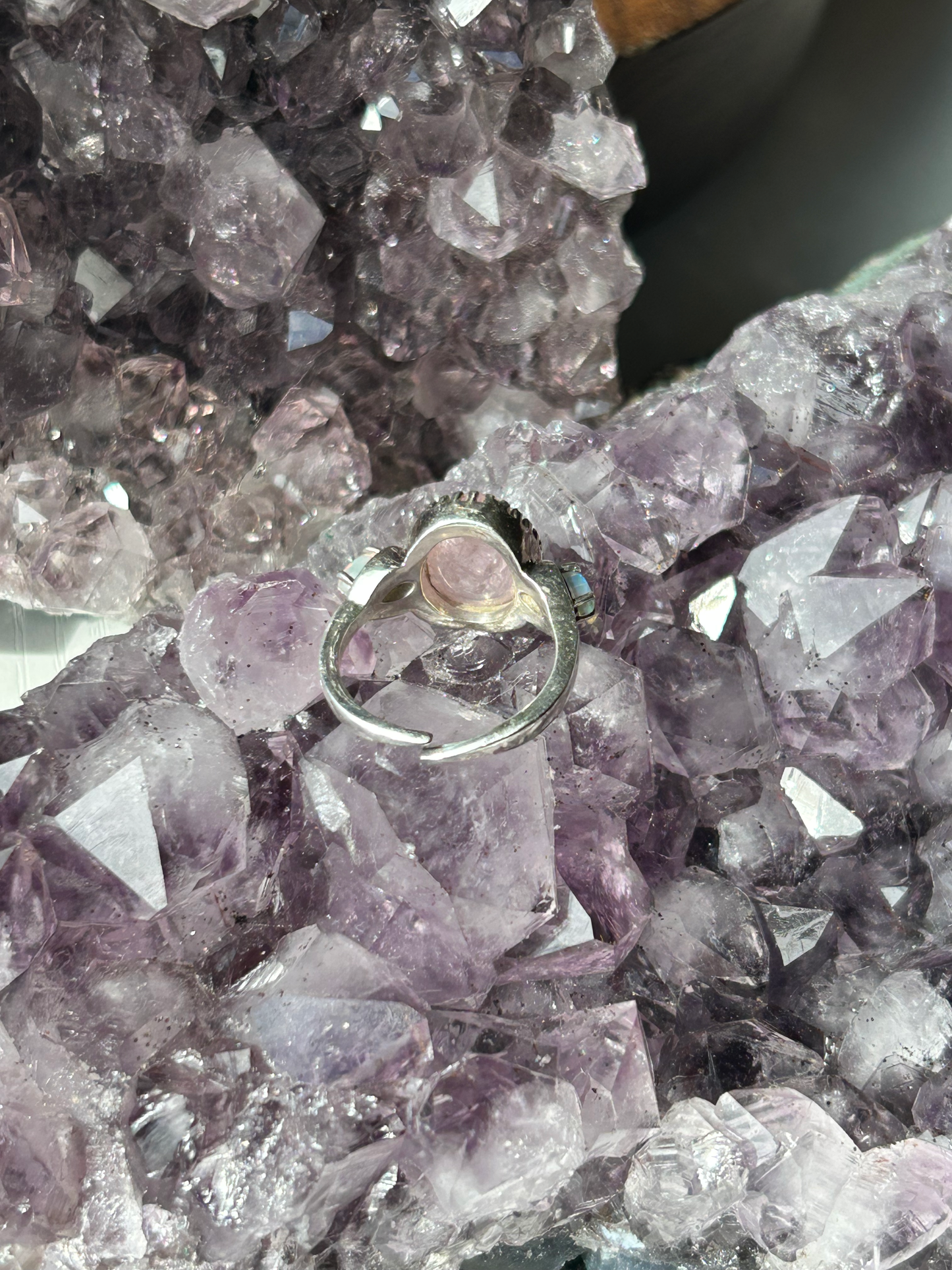 Morganite  + Opal Ring | Size Ajustable
