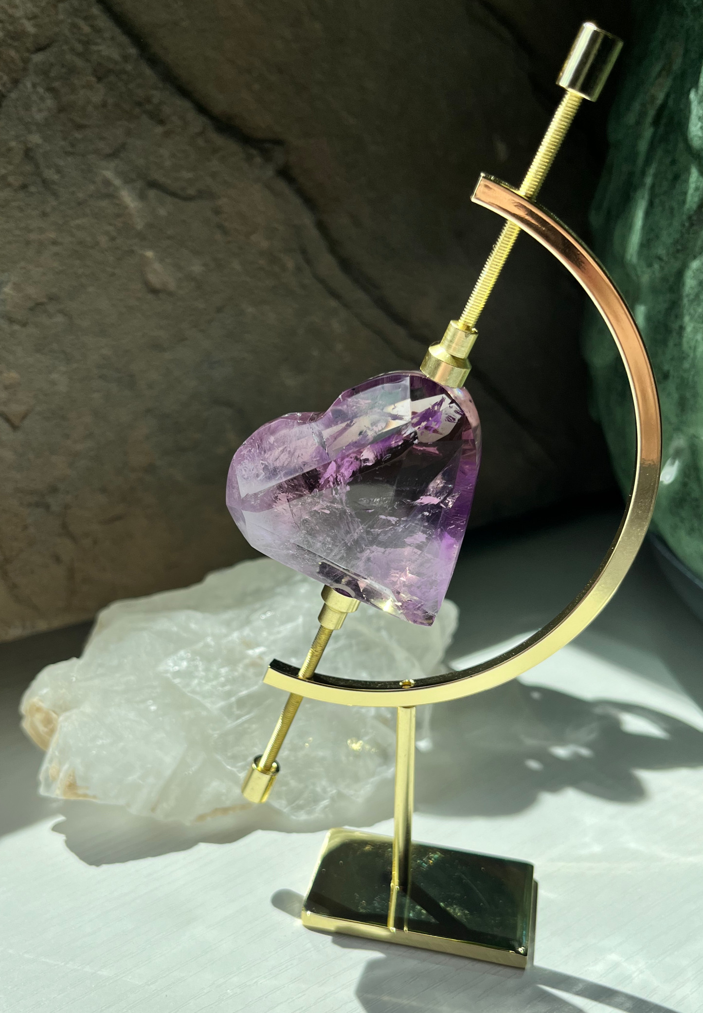 Faceted Amethyst Heart  - BT