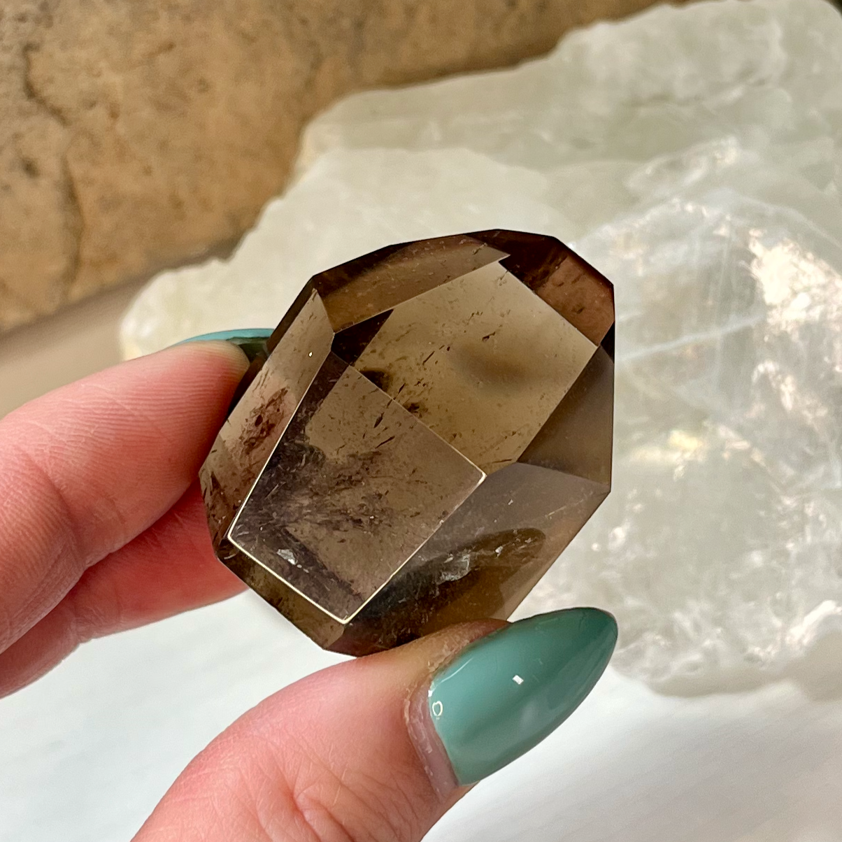 Smoky Quartz Tower Set - CZ