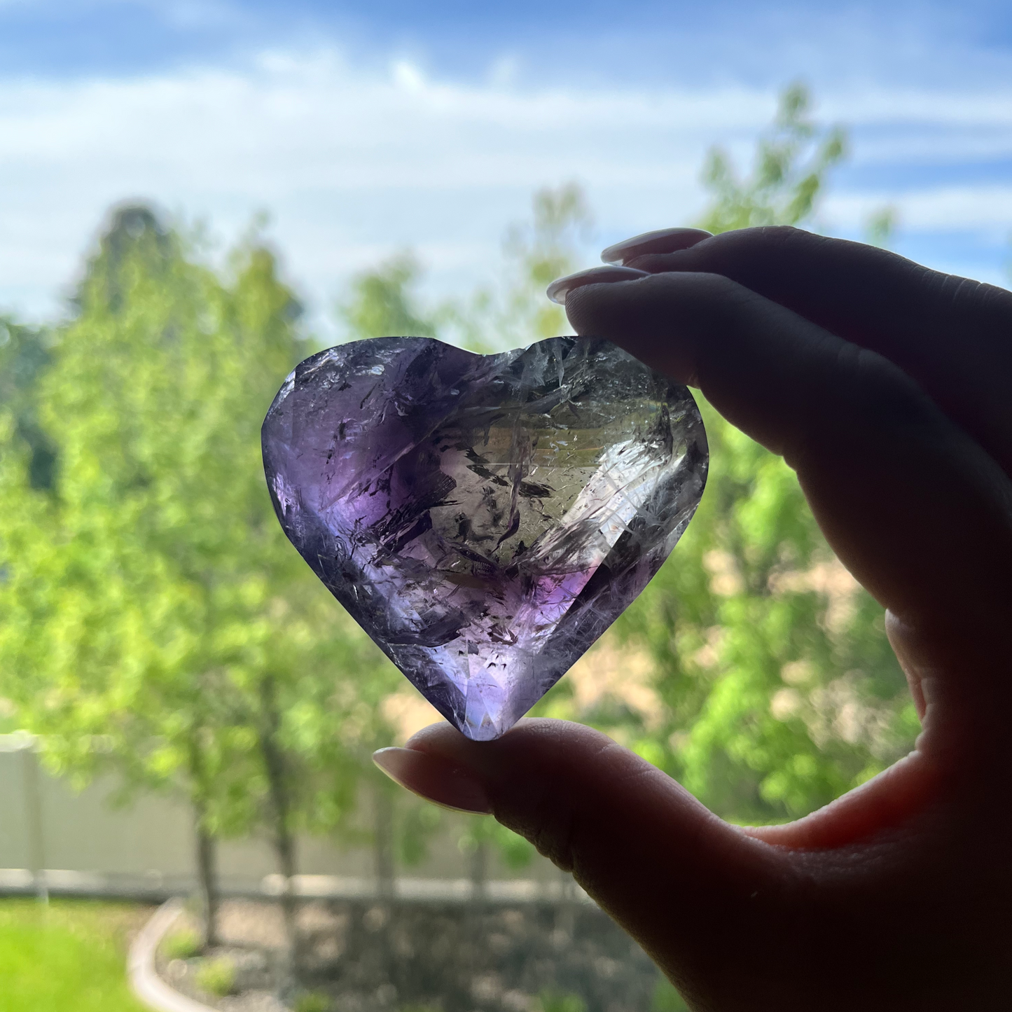 Faceted Amethyst Heart | High Quality - CC