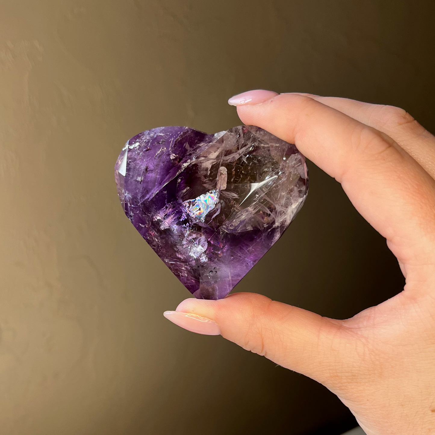 Faceted Amethyst Heart | High Quality - CC