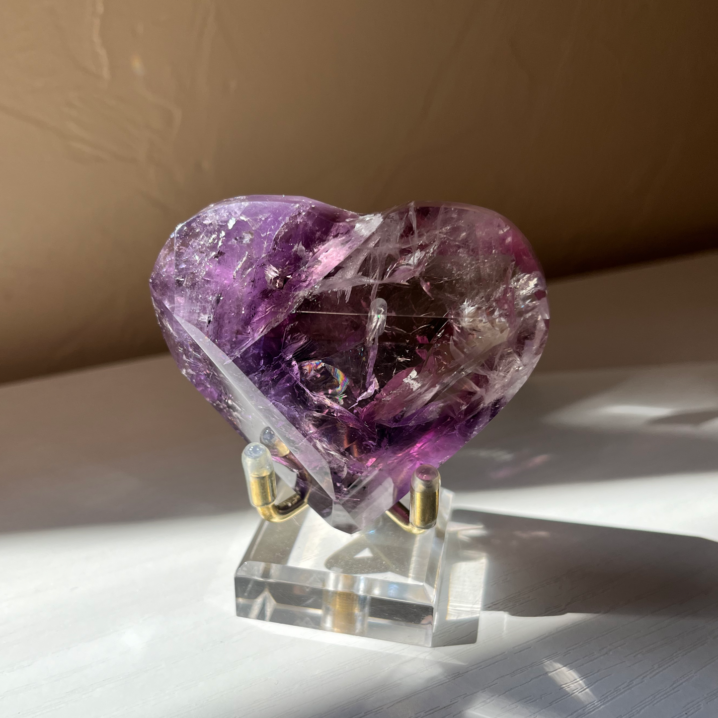 Faceted Amethyst Heart | High Quality - CC