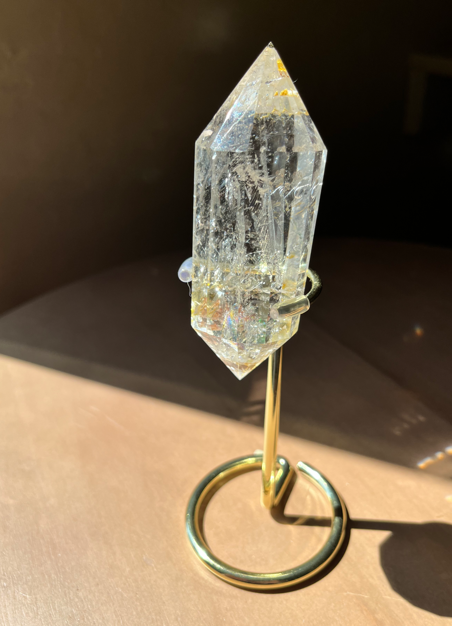 Clear Quartz & Golden Healer 12 Sided Vogel | Y75