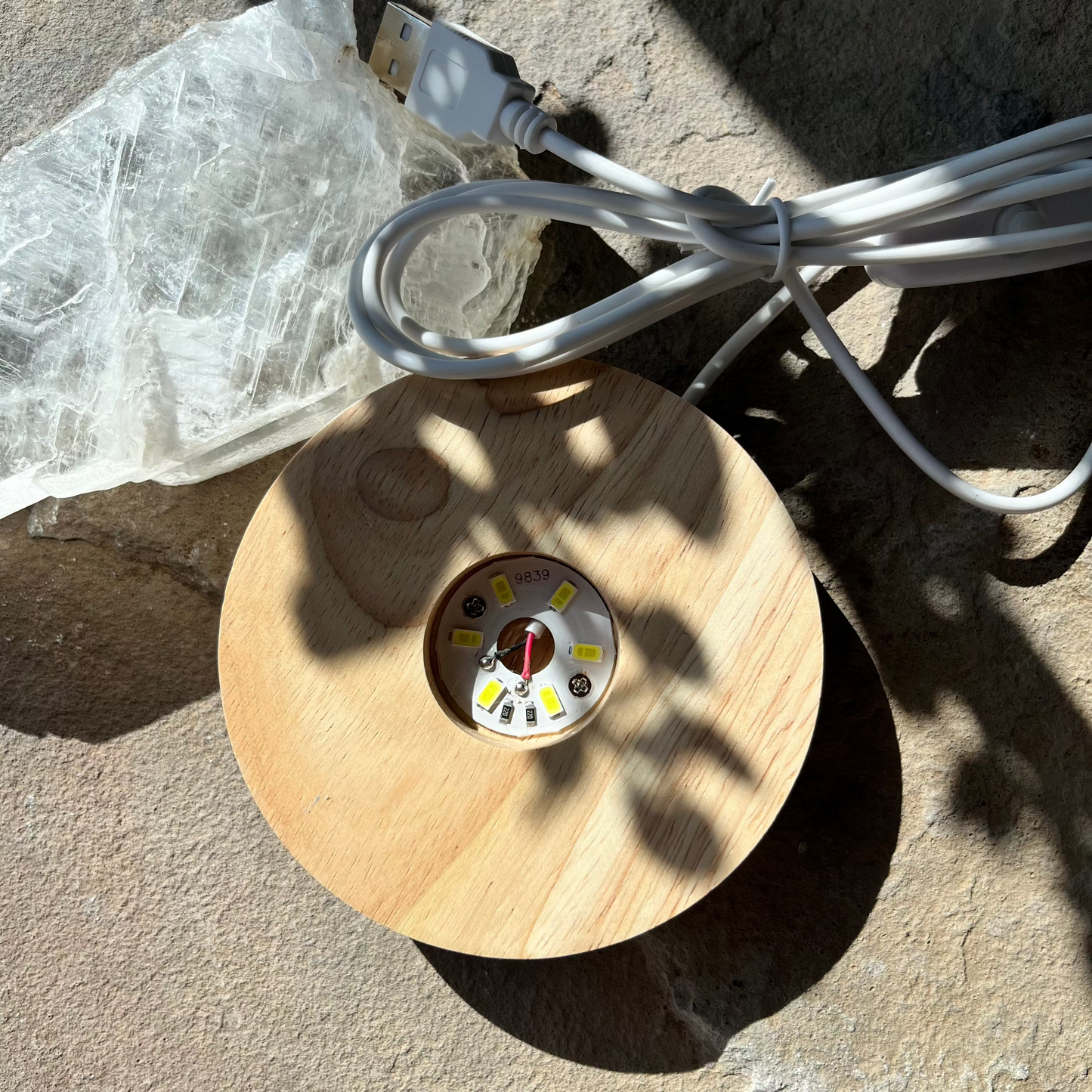 Wood LED Light Stand