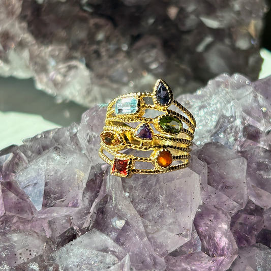 Lucky 7 Gemstone Ring | Size 7