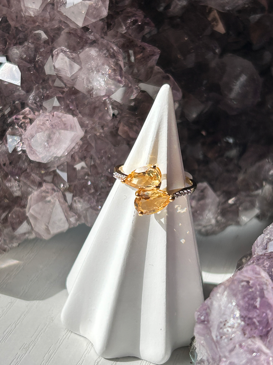 Citrine + Topaz Ring | Size 6