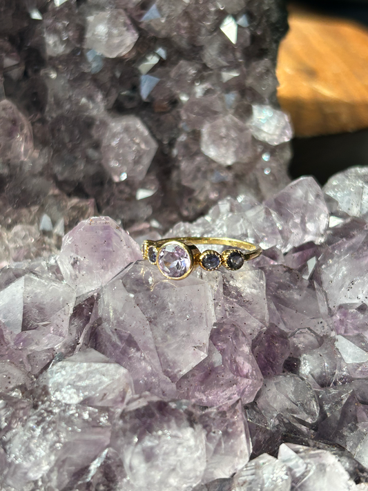 Amethyst + Iolite Ring | Size 8
