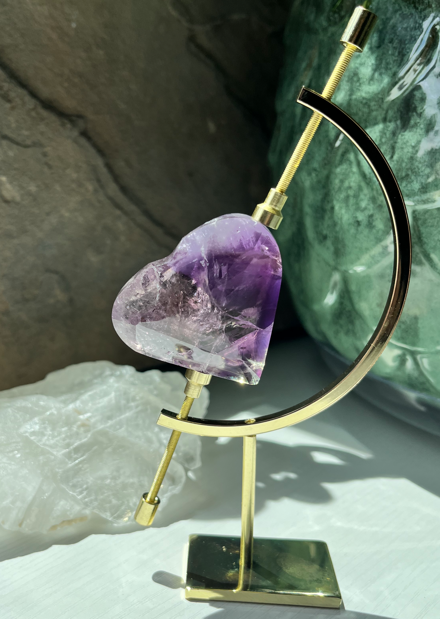 Faceted Amethyst Heart - BV