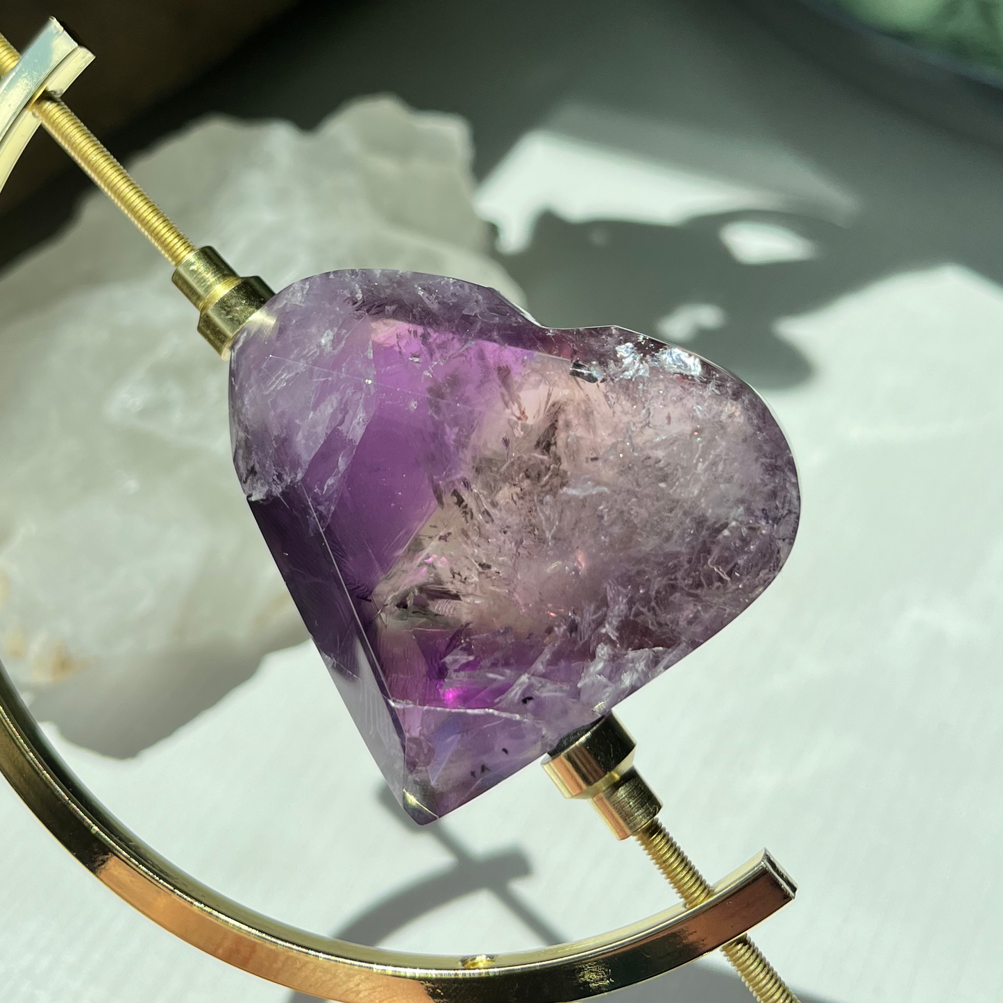 Faceted Amethyst Heart - BV