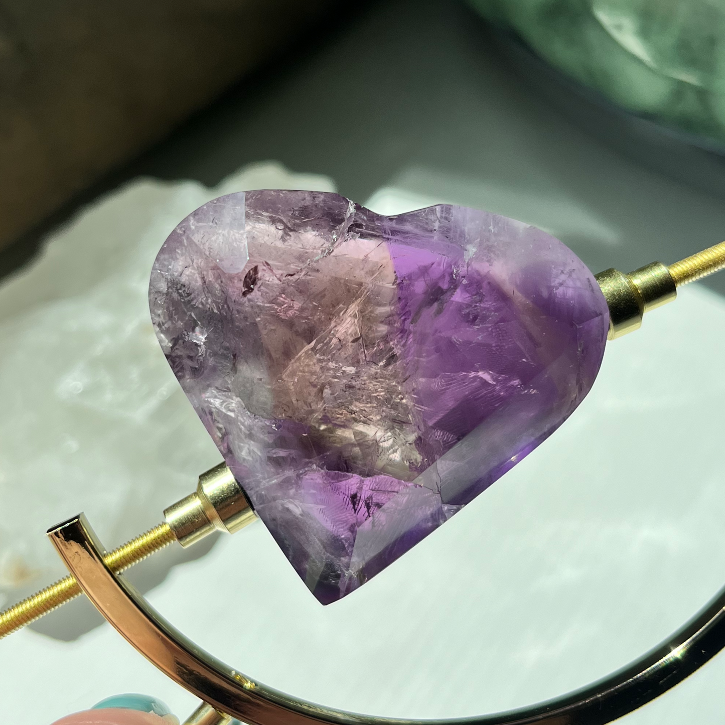 Faceted Amethyst Heart - BV