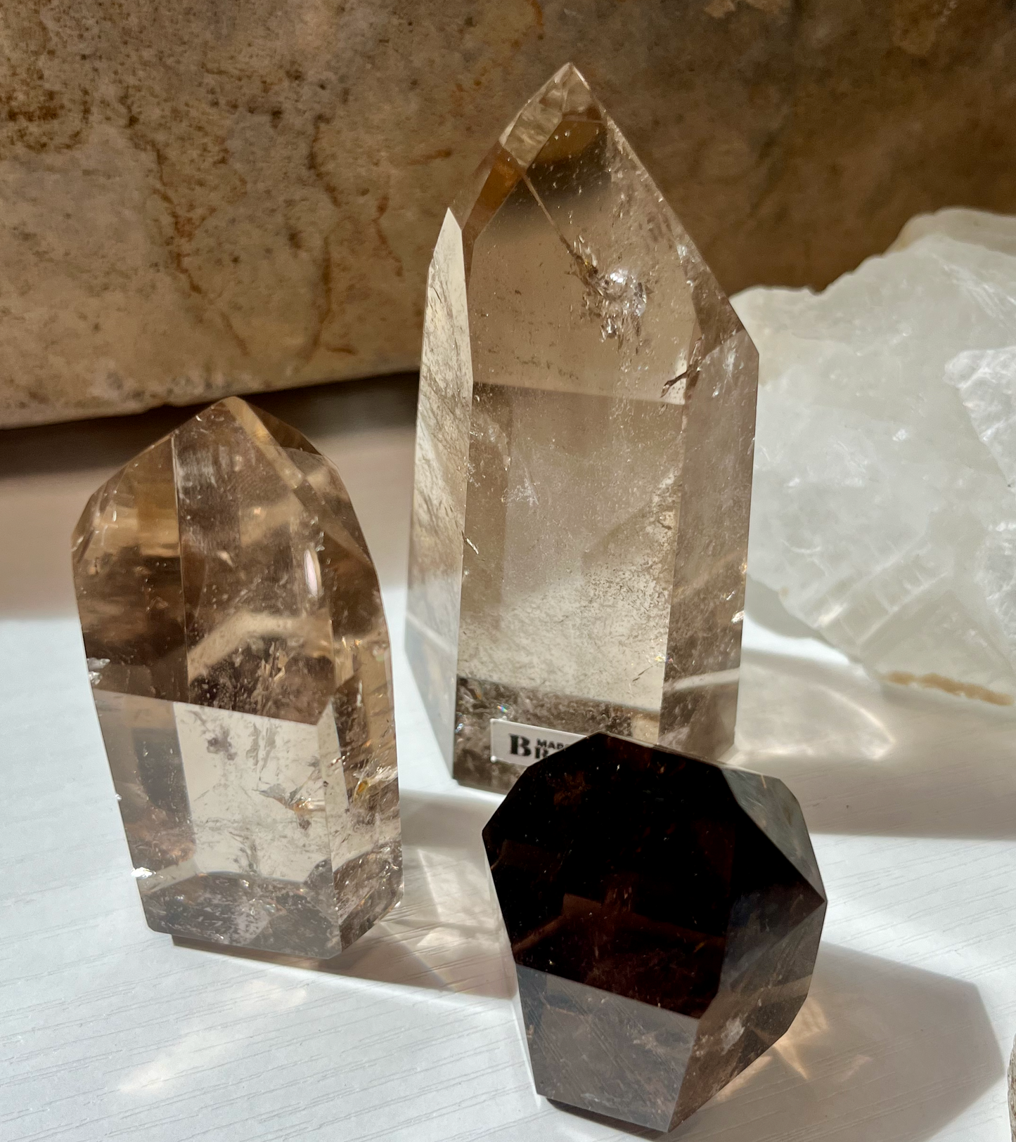 Smoky Quartz Tower Set - CZ