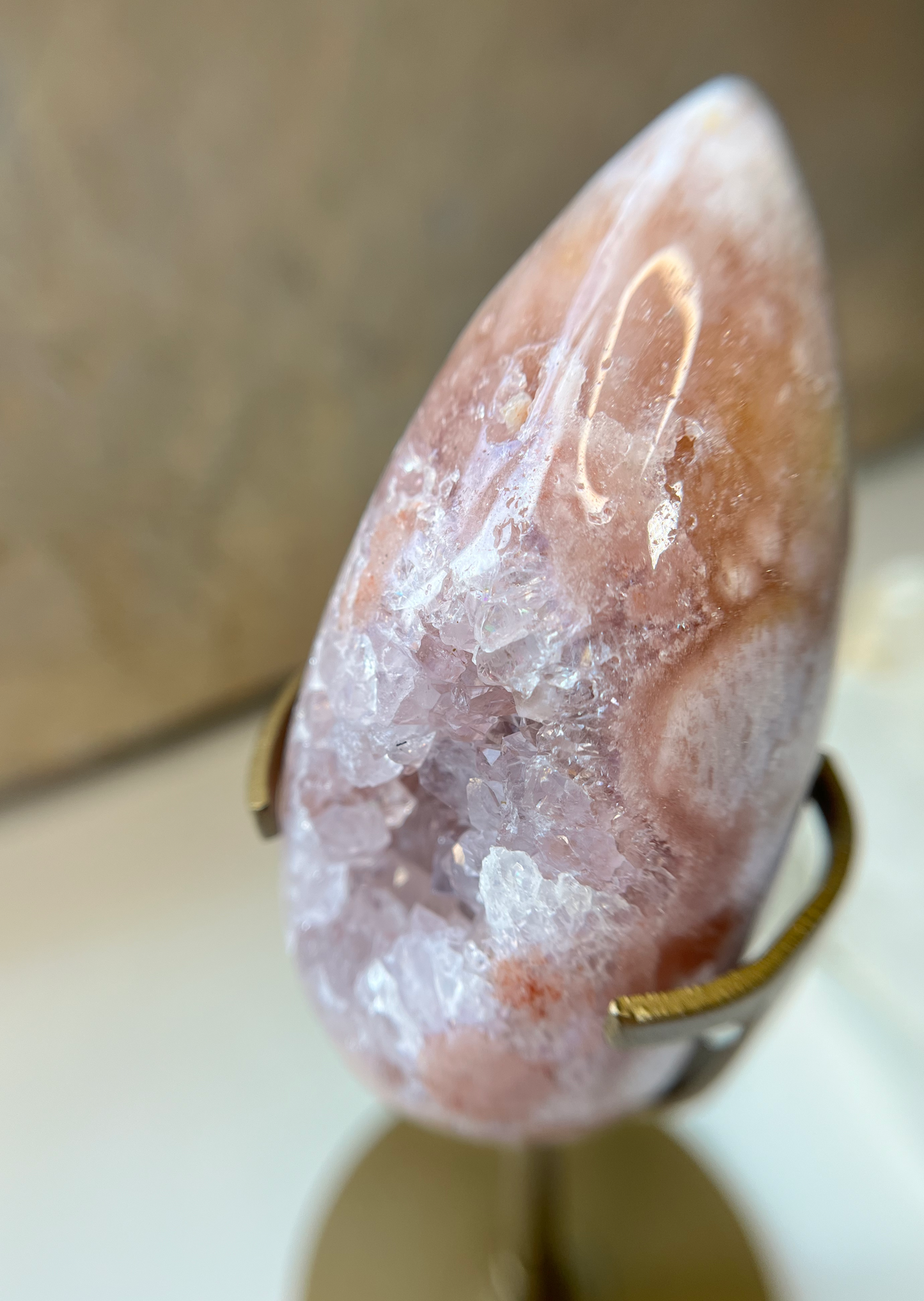 Pink Amethyst & Flower Amethyst Egg - BC