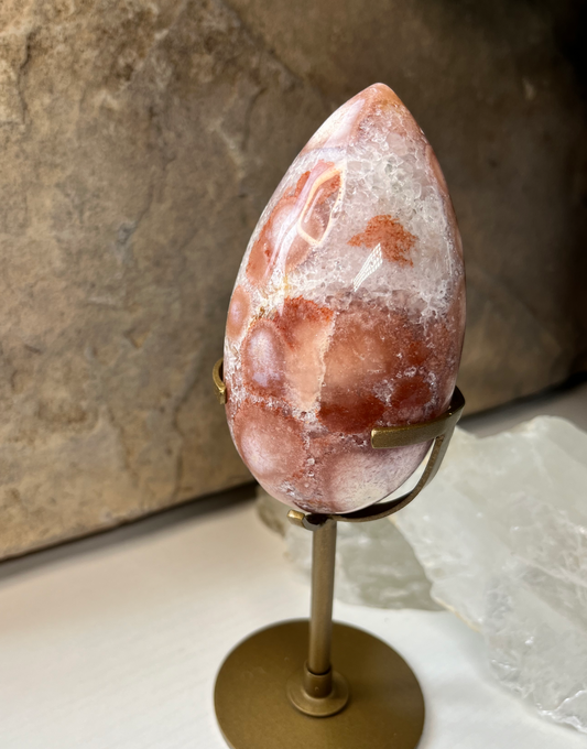 Pink Amethyst & Flower Amethyst Egg - AZ