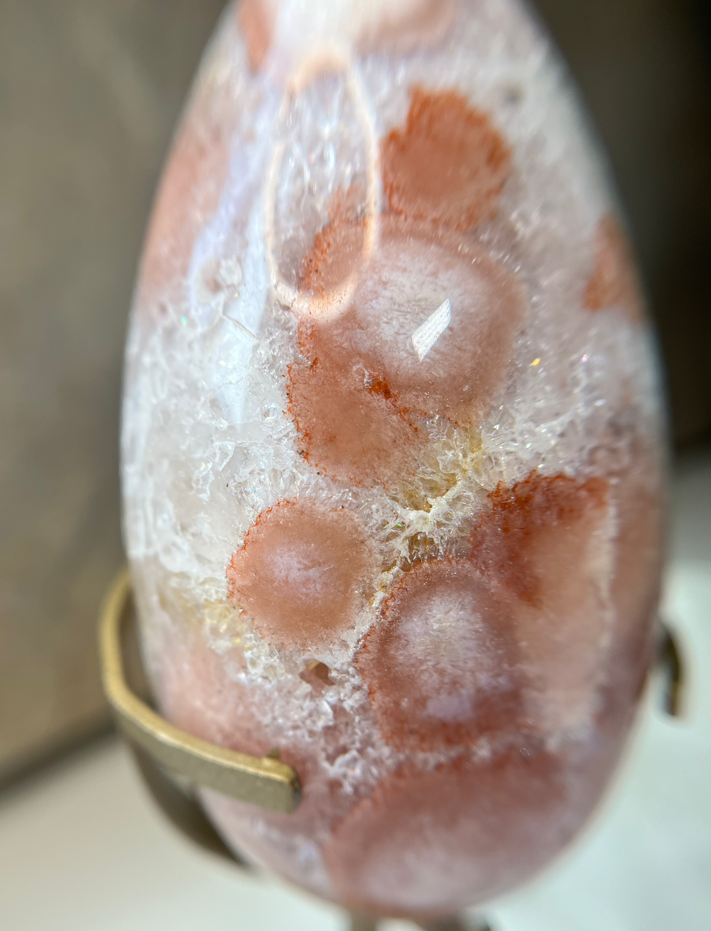 Pink Amethyst & Flower Amethyst Egg - AZ