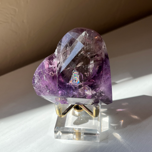 Faceted Amethyst Heart | High Quality - CC