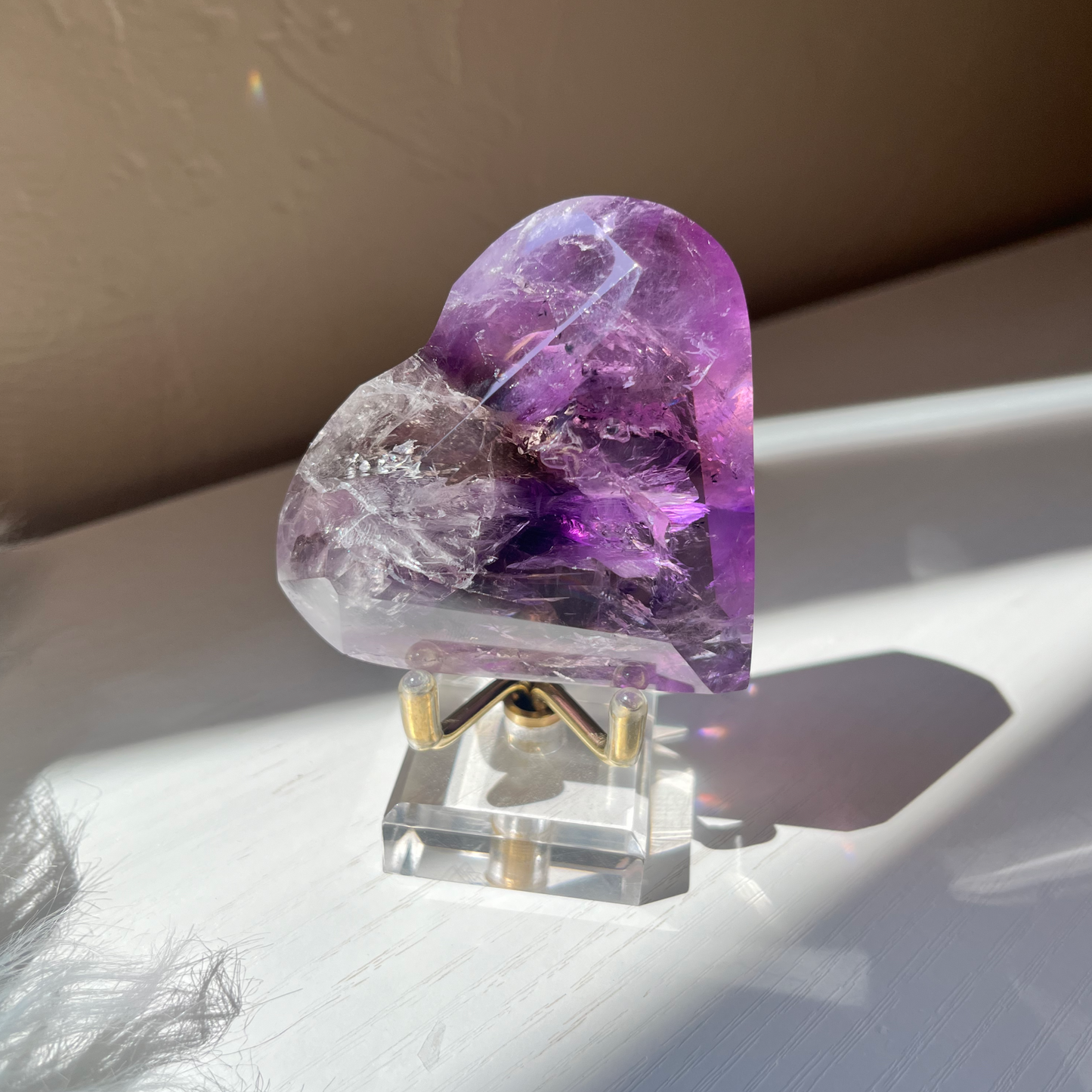 Faceted Amethyst Heart | High Quality - CE