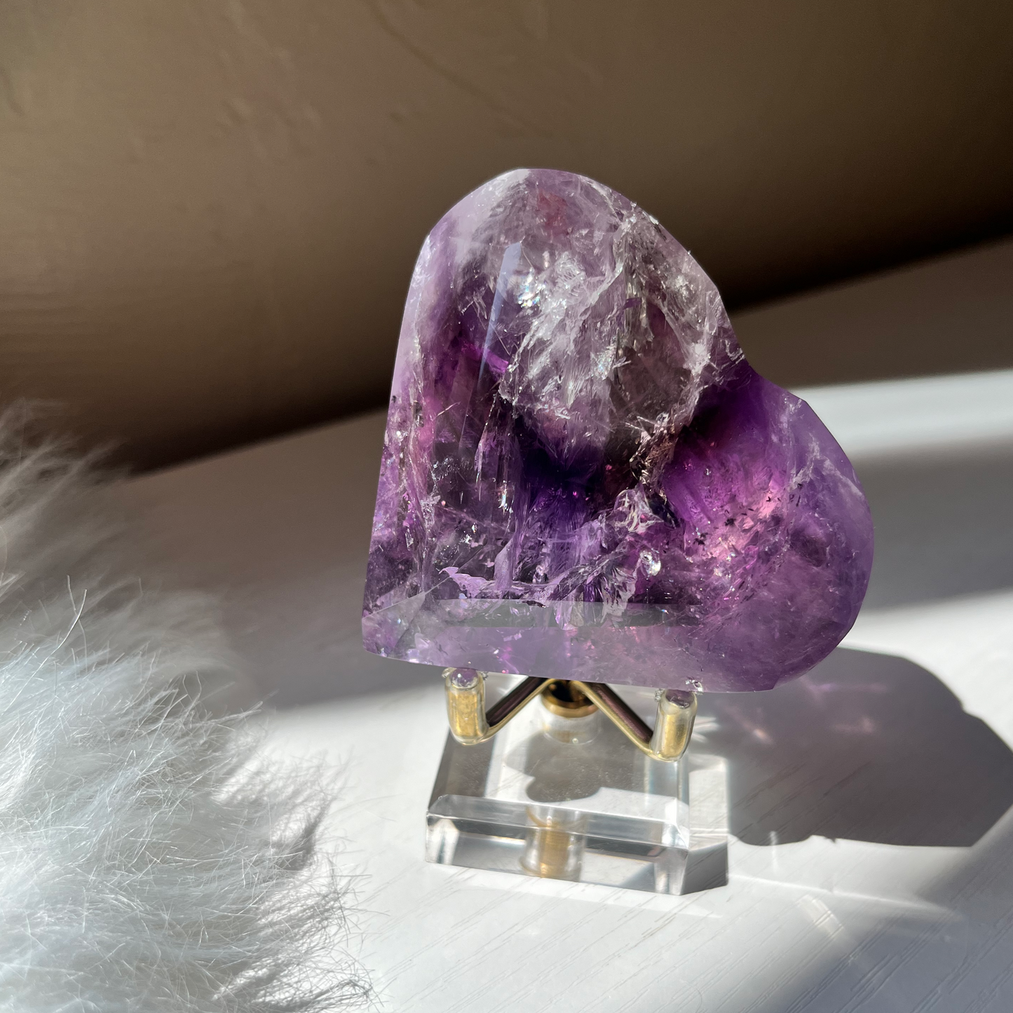 Faceted Amethyst Heart | High Quality - CE