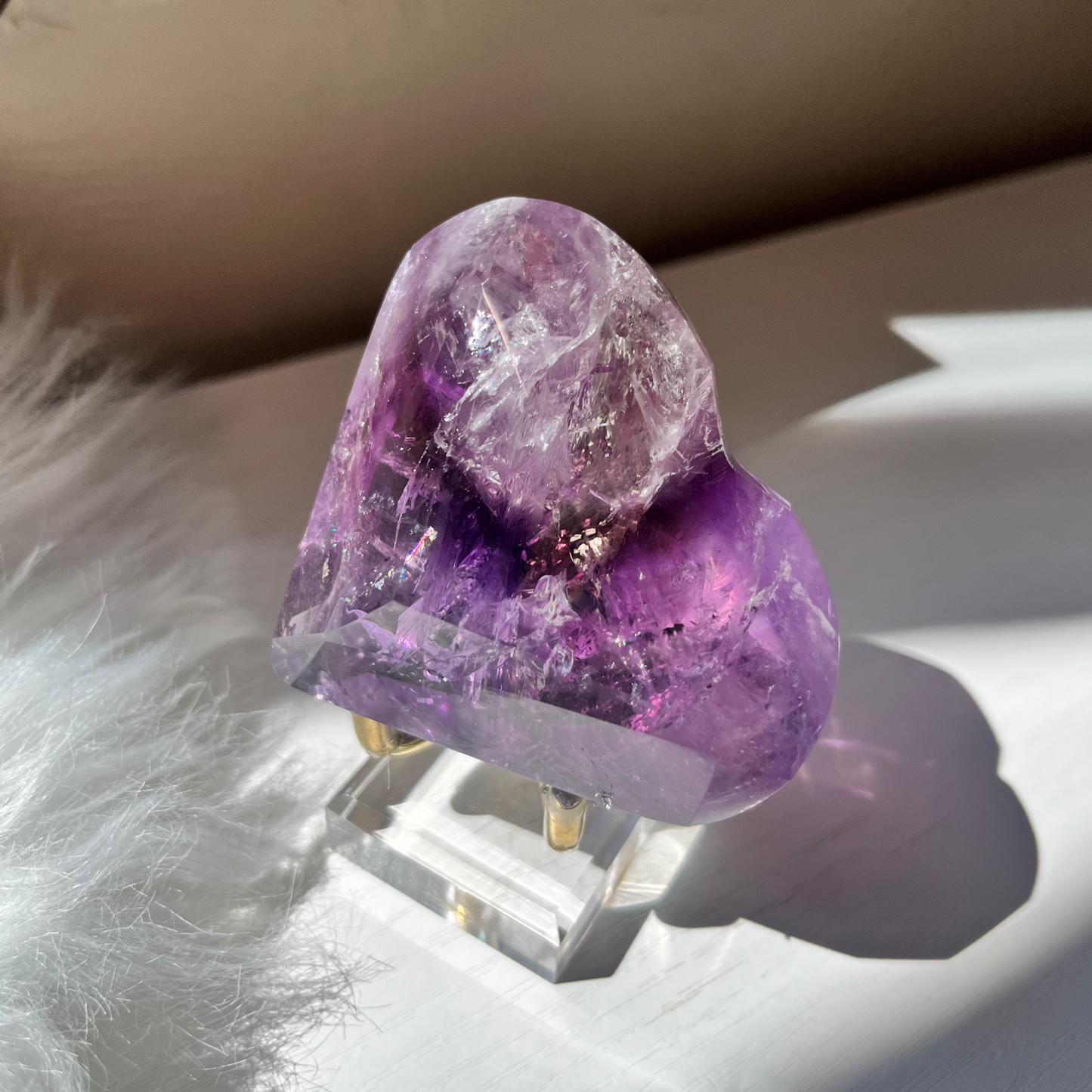 Faceted Amethyst Heart | High Quality - CE