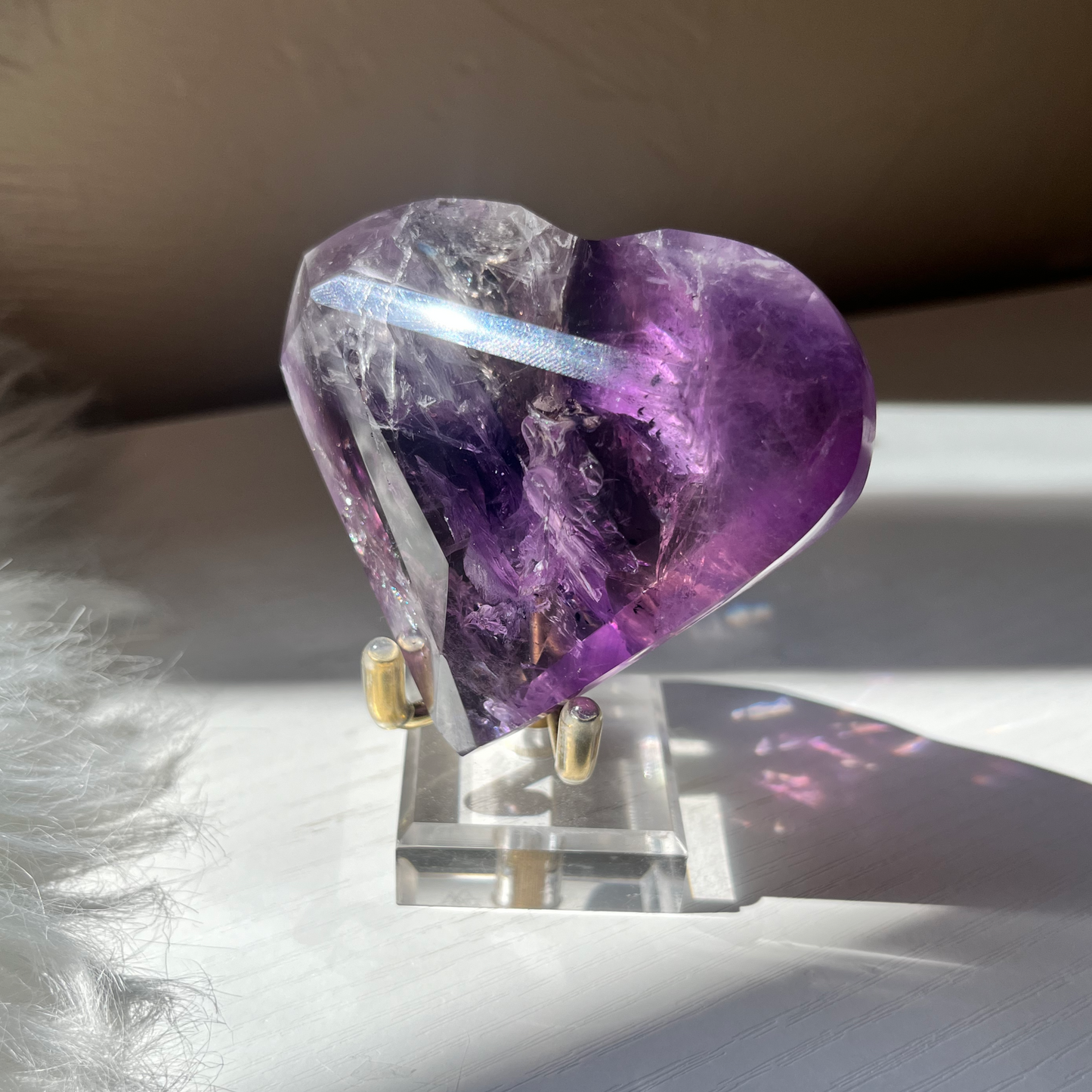 Faceted Amethyst Heart | High Quality - CE