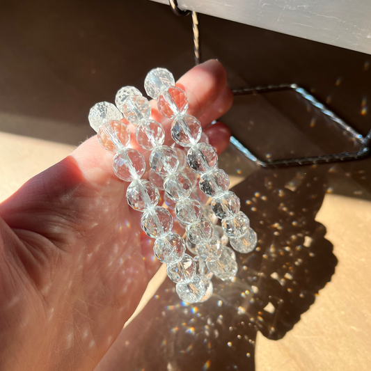 Faceted Clear Quartz Bracelet